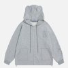 Aelfric Eden 3D Printed Rabbit Ears Zip Up Hoodie