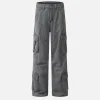 Aelfric Eden Grey Multi Pocket Cargo Pants