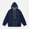 Aelfric Eden Denim Drawstring Zip Up Hoodie