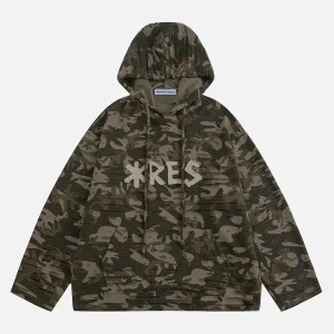 Aelfric Eden Distressed Camouflage Hoodie