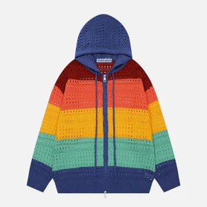 Aelfric Eden Colorful Cut-Out Zip Up Hoodie