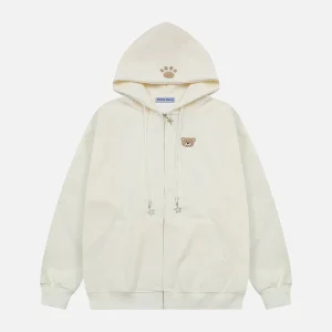 Aelfric Eden Cute Bear Bag Zip Up Hoodie