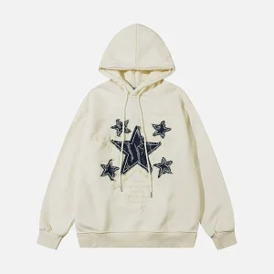 Aelfric Eden Applique 3D Printed Star Hoodie