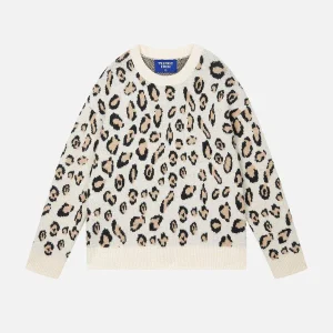 Aelfric Eden Apricot Leopard Print Sweater