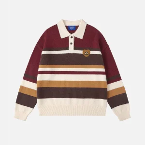 Aelfric Eden Vintage Stripe Polo Sweater