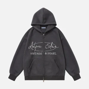 Aelfric Eden 3D Print Pearl Double Zip Up Hoodie