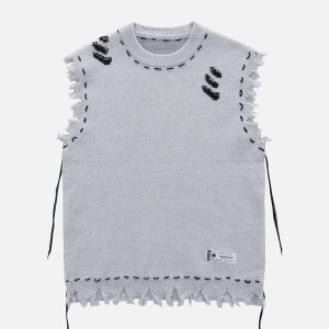 Aelfric Eden Ripped Edge Sweater Vest