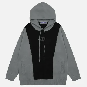 Aelfric Eden Patchwork Knit Zip Up Hoodie