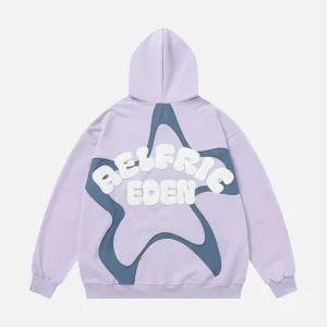 Aelfric Eden Printed Hood Star Zip Up Hoodie