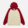 Aelfric Eden Color Blocking Patchwork Zip Up Hoodie