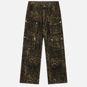 Aelfric Eden Leopard Print Cargo Pants