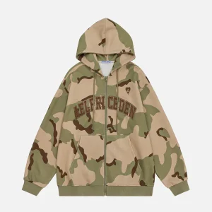 Aelfric Eden Camouflage Zip Up Hoodie