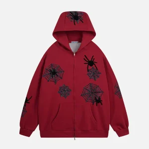 Aelfric Eden 3D Print Spider Zip Up Hoodie