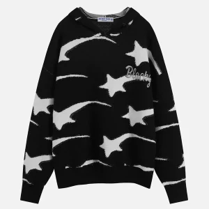 Aelfric Eden Shooting Star Printed Jacquard Hoodie