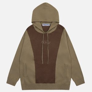 Aelfric Eden Patchwork Knit Zip Up Hoodie