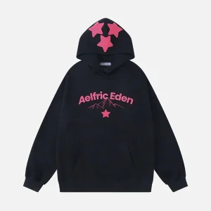 Aelfric Eden Mountain Star Printed Hoodie