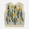 Aelfric Eden Daisies Lace Up Print Design Sweater Vest