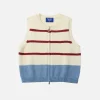 Aelfric Eden Stripe Zip Up Sweater Vest