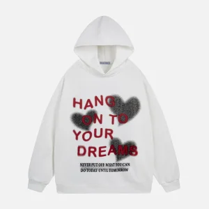 Aelfric Eden Heart Letter Printing Hoodie