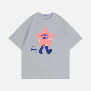 Aelfric Eden Walking Star Foam Printing Tee