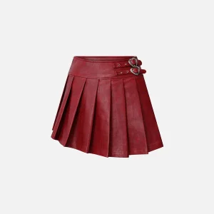 Aelfric Eden Slant Faux Leather Skirt