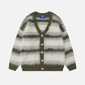 Aelfric Eden Color Blocking Striped Cardigan