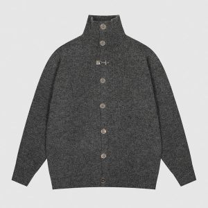 Aelfric Eden Basic Button Turtleneck Cardigan