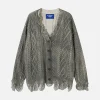 Aelfric Eden Washed Distressed Cardigan