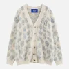 Aelfric Eden Butterfly Emblem Fuzzy Cardigan